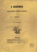 O Academico: Publicação mensal, scientifica e litteraria (Volume 1, nº2).
