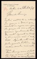 Minuta de carta de Vicente Pinheiro Lobo Machado de Melo e Almada