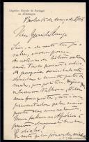 Minuta de carta de Vicente Pinheiro Lobo Machado de Melo e Almada