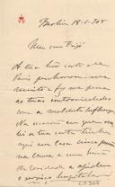 Minuta de carta de Vicente Pinheiro Lobo Machado de Melo e Almada