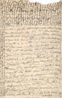 Minuta de carta de Vicente Pinheiro Lobo Machado de Melo e Almada
