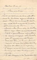 Minuta de carta de Vicente Pinheiro Lobo Machado de Melo e Almada