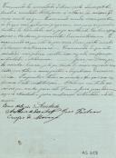 Manuscrito com juramento de admissão à Sociedade do Raio de José Taibner Crespo de Morais