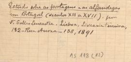 Estudo sobre as portagens e as alfandegas