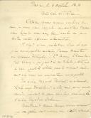 Minuta de carta de Vicente Pinheiro Lobo Machado de Melo e Almada para Martir Krauze
