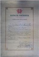 Carta de Deputado…a Daniel José Rodrigues...eleito pelo círculo nº12 - Penafiel
