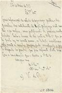 Minuta de carta de Vicente Pinheiro Lobo Machado de Melo e Almada 