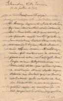 Minuta de carta de Vicente Pinheiro Lobo Machado de Melo e Almada