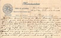 Memorandum da Fábrica de Laticínios Manoel dos Santos Carneiro Leão