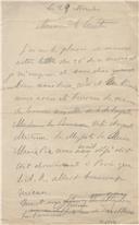 Minuta de carta para Comte
