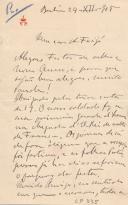 Minuta de carta de Vicente Pinheiro Lobo Machado de Melo e Almada