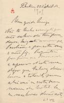 Minuta de carta de Vicente Pinheiro Lobo Machado de Melo e Almada