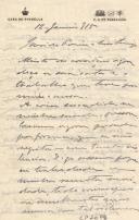 Minuta de carta de Vicente Pinheiro Lobo Machado de Melo e Almada 