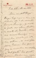 Minuta de carta de Vicente Pinheiro Lobo Machado de Melo e Almada