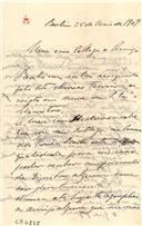 Minuta de carta de Vicente Pinheiro