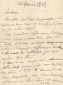 Minuta de carta de Vicente Pinheiro Lobo Machado de Melo e Almada