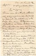 Minuta de carta de Visconde de Pindela