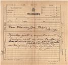 Minuta de telegrama enviado por Vicente Pinheiro Lobo Machado de Melo e Almada