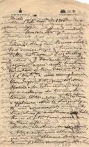 Minuta de carta de Vicente Pinheiro Lobo Machado de Melo e Almada