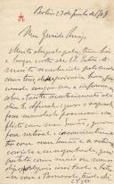 Minuta de carta de Vicente Pinheiro Lobo Machado de Melo e Almada