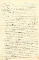 Minuta de carta de Vicente Pinheiro Lobo Machado de Melo e Almada 