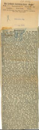 Max Karfunkel´s Nachrichten-Bureau Argus