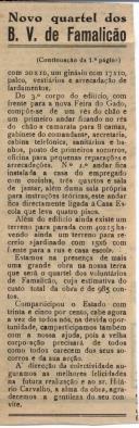 Novo quartel dos Bombeiros Voluntários de Famalicão