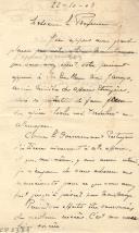 Minuta de carta de Vicente Pinheiro Lobo Machado de Melo e Almada para Martir Krauze