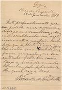 Minuta de carta de Vicente Pinheiro