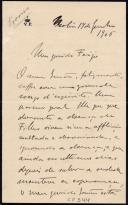 Minuta de carta de Vicente Pinheiro Lobo Machado de Melo e Almada