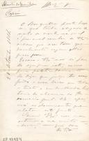 Minuta de carta Vicente Pinheiro Lobo Machado de Melo e Almada 