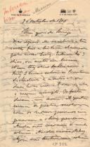 Minuta de carta de Vicente Pinheiro Lobo Machado de Melo e Almada