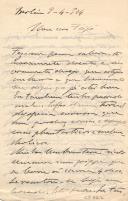 Minuta de carta de Vicente Pinheiro Lobo Machado de Melo e Almada