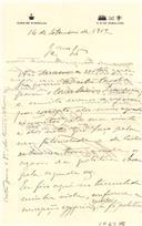 Minuta de carta de Vicente Pinheiro Lobo Machado de Melo e Almada