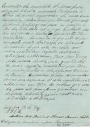 Manuscrito com juramento de admissão à Sociedade do Raio de António Pedro Xavier de Oliveira Barros Leite