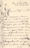 Minuta de carta de Vicente Pinheiro Lobo Machado de Melo e Almada