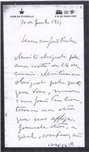 Minuta de carta do 2º Visconde de Pindela