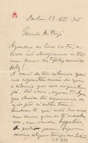 Minuta de carta de Vicente Pinheiro Lobo Machado de Melo e Almada