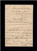 Minuta de carta de Vicente Pinheiro Lobo Machado de Melo e Almada