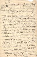 Minuta de carta de Vicente Pinheiro Lobo Machado de Melo e Almada