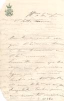 Minuta de carta Vicente Pinheiro Lobo Machado de Melo e Almada 