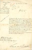 Minuta de carta de Vicente Pinheiro Lobo Machado de Melo e Almada