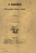 O Academico: Publicação mensal, scientifica e litteraria (Volume 1, nº 3).
