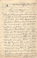 Minuta de carta de Vicente Pinheiro Lobo Machado de Melo e Almada