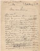 Minuta de carta de Vicente Pinheiro Lobo Machado de Melo e Almada