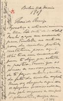 Minuta de carta de Vicente Pinheiro Lobo Machado de Melo e Almada