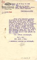 Ofício e cópia de ofício para 3º Visconde de Pindela do Engenheiro Diretor da Exploração da CCFNP e resposta