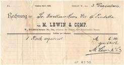 Von M. Lewin & Comp.