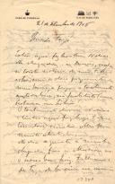 Minuta de carta de Vicente Pinheiro Lobo Machado de Melo e Almada