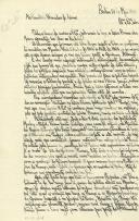 Minuta de carta Vicente Pinheiro Lobo Machado de Melo e Almada 